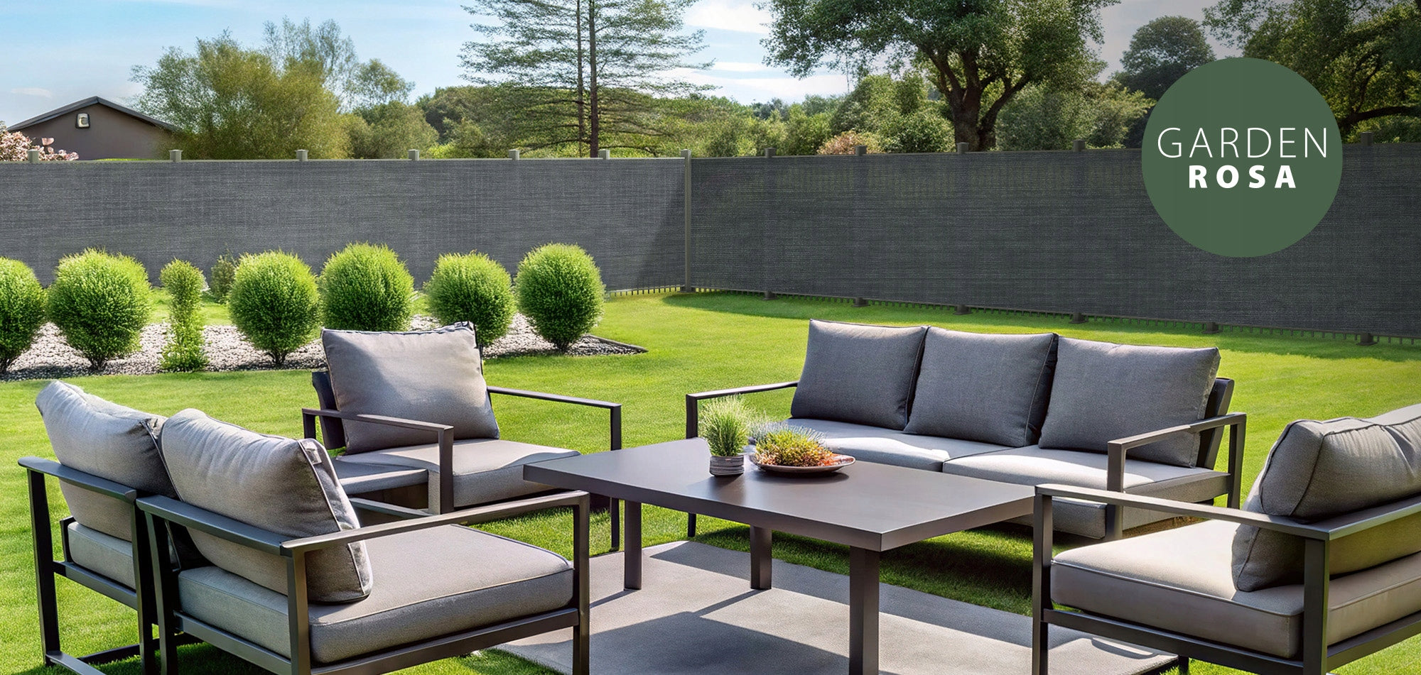 SHADING MESH 95% UV MASKING COVER 1,5x50m 180g/m FOR FENCE Manufacturer Garden Rosa