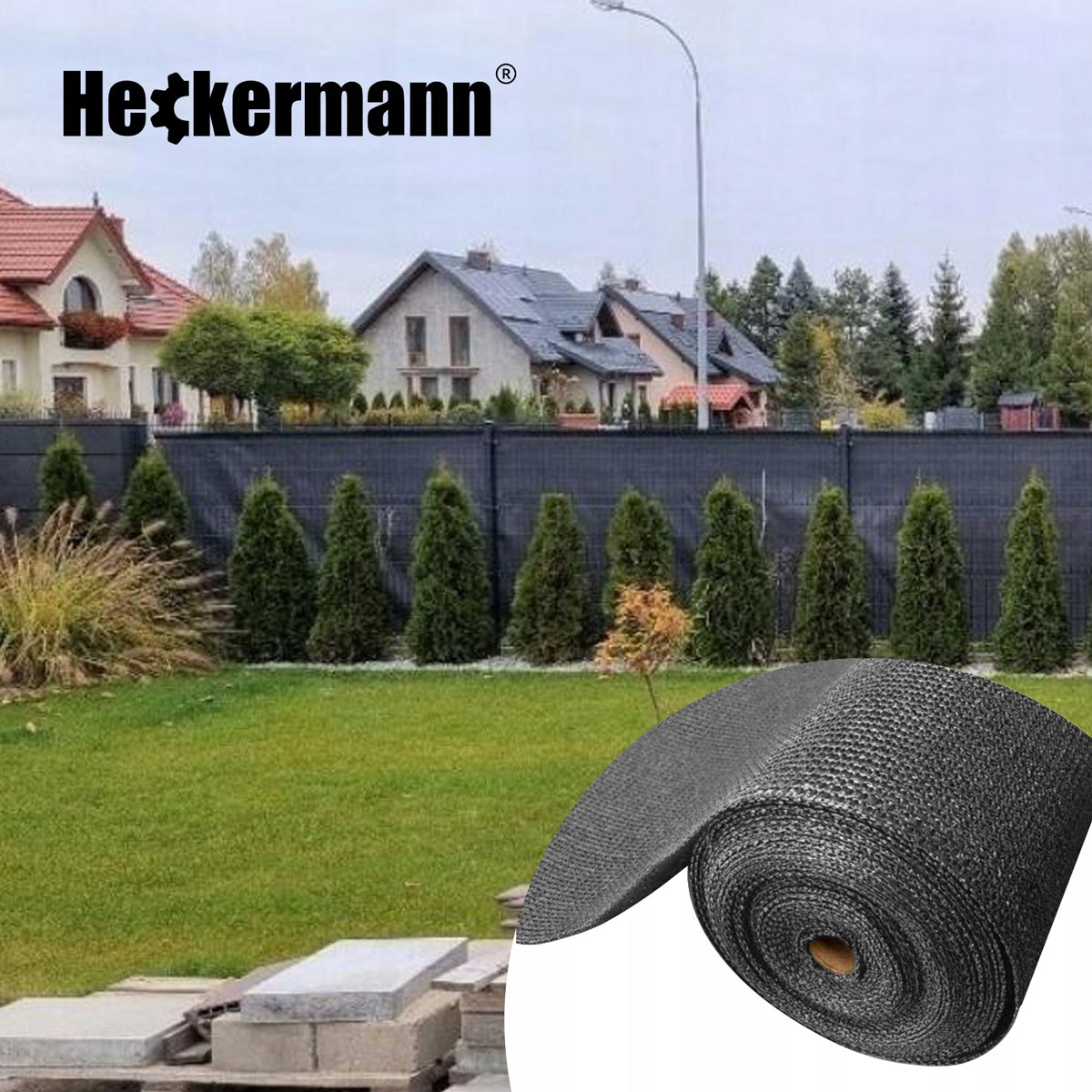 SHADING MESH MASKING 90% FOR FENCE UV SHIELDING FENCE 1,5x25m 140g Manufacturer Heckermann