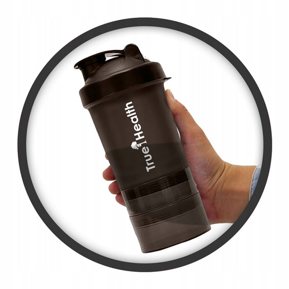 SHAKER 400 ml SPORTS SHAKER FOR CONDITIONERS PROTEIN SEALED WATER BOTTLE TRUE HEALTH Volume 400 ml