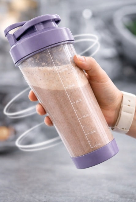 SHAKER WATER BOTTLE SEALED FOR PROTEIN CONDITIONERS FOR GYM PURPLE 760ML Model SHAKER DO ODŻYWEK FIOLET