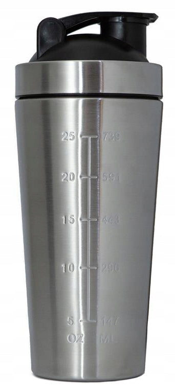 SHAKER shaker for protein supplements metal steel - stainless steel LARGE Manufacturer code Shaker srebrny stalowy aluminiowy
