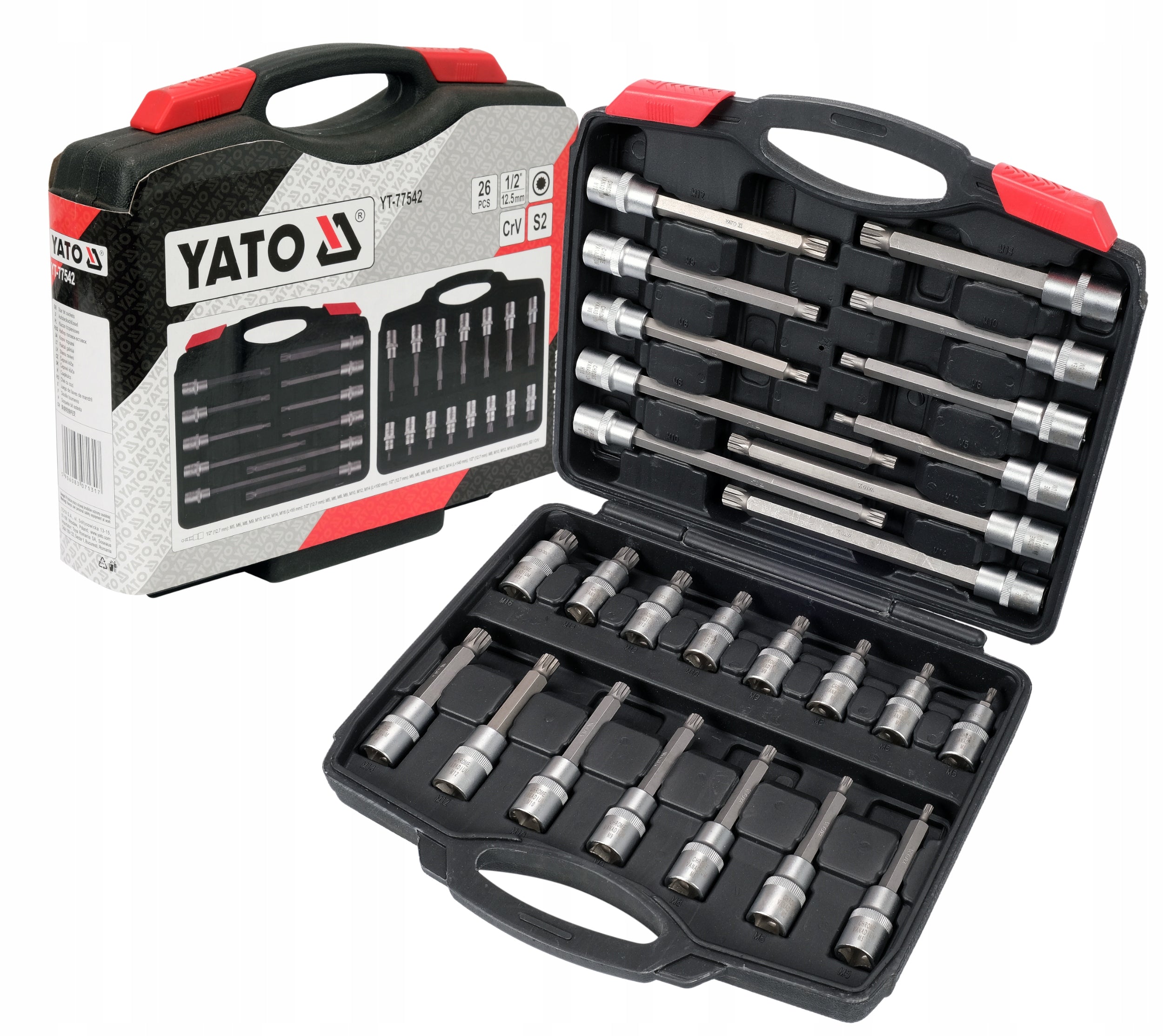 SHANK WRENCHES 1/2'' M5-M16 SPLINE 26 EL. WRENCH SET YATO