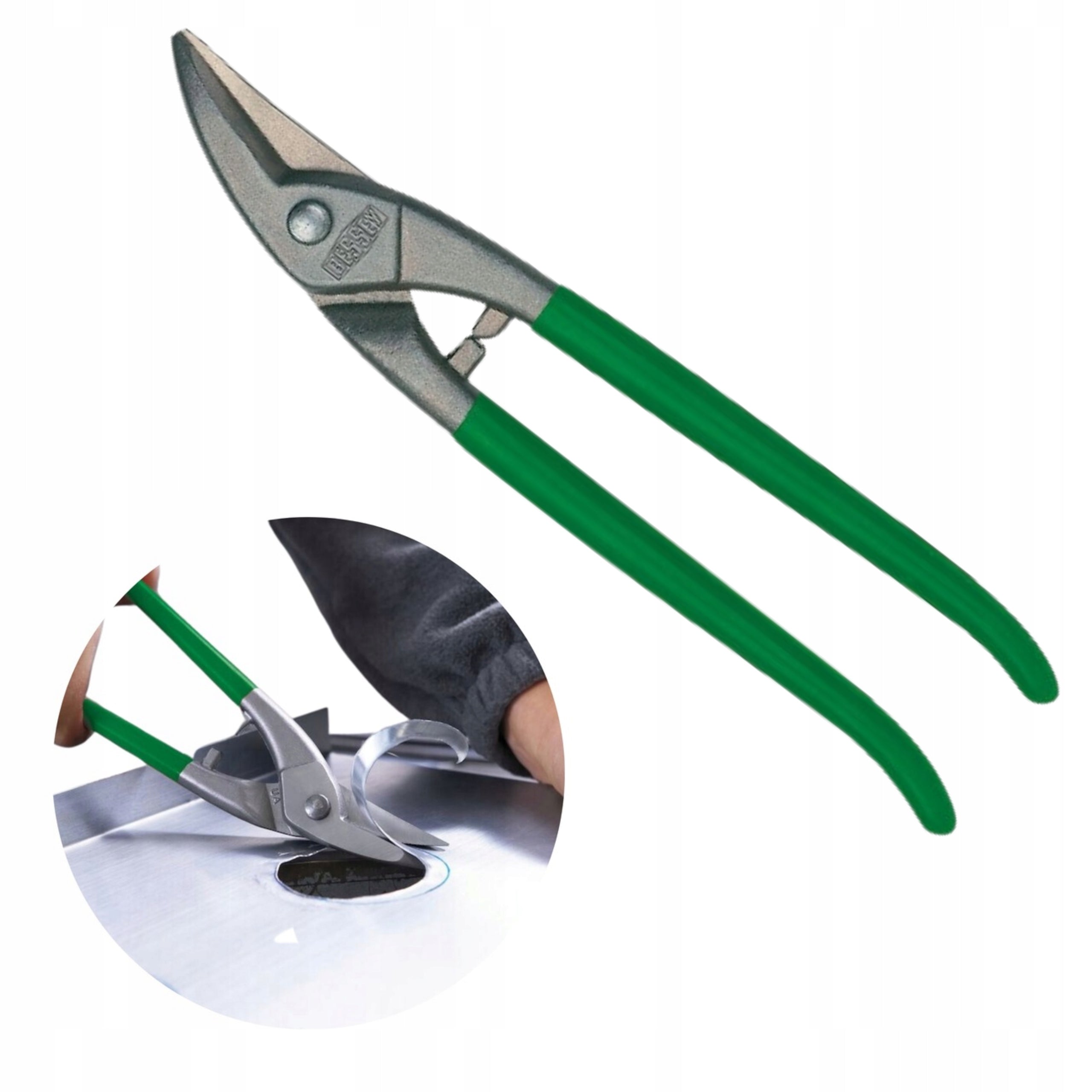 SHAPED SHEARS FOR HOLES 250MM RIGHT BESSEY