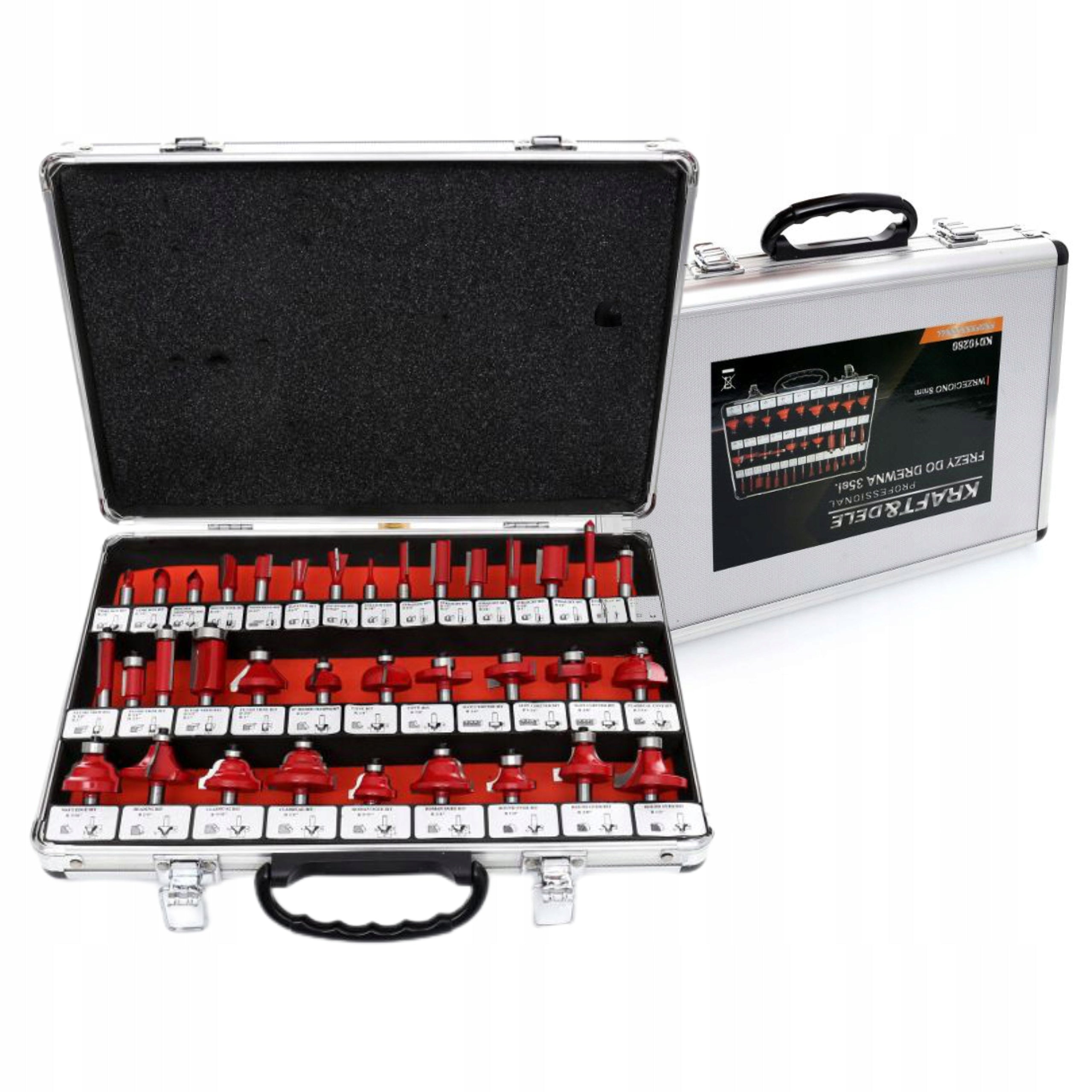 SHAPED WOOD CUTTERS BEARING 35 EL SET OF CUTTERS SUITCASE SET Manufacturer code KD10280