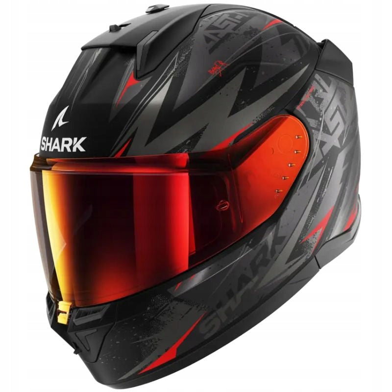 SHARK D-SKWAL 3 BLAST-R MOTORCYCLE HELMET MAT BLACK ANTHRACITE RED M