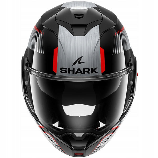 SHARK OXO BLACK RED SILVER MODULAR JAW MOTORCYCLE HELMET Packaging status original