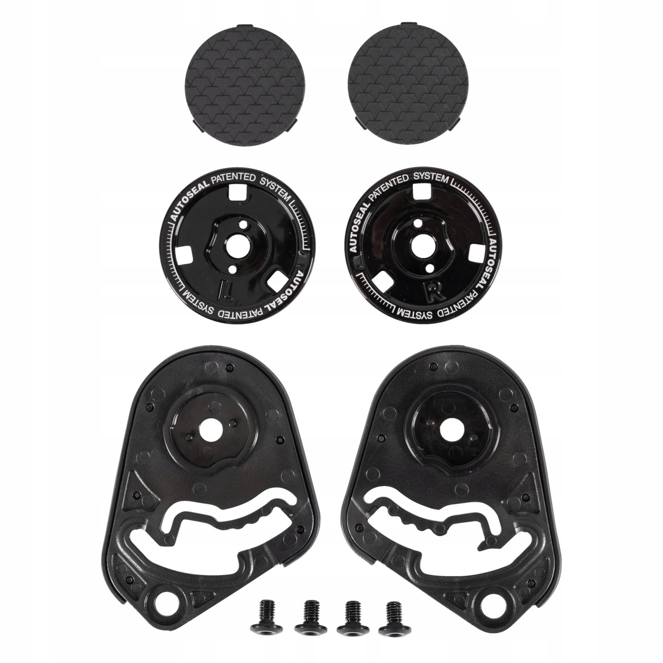 SHARK SPARTAN VISOR MECHANICS FOR HELMET COMPLETE SET PAIR BLACK