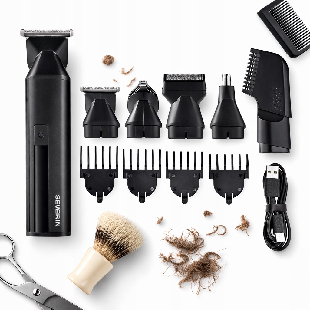 SHAVER MALE TRIMMER 6IN1 SET BEARD HAIR NOSE BATTERY SEVERIN HS0710