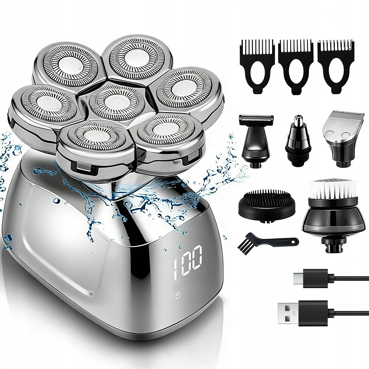 SHAVER MEN'S BEARD HEAD CLIPPER BEARD TRIMMER SET