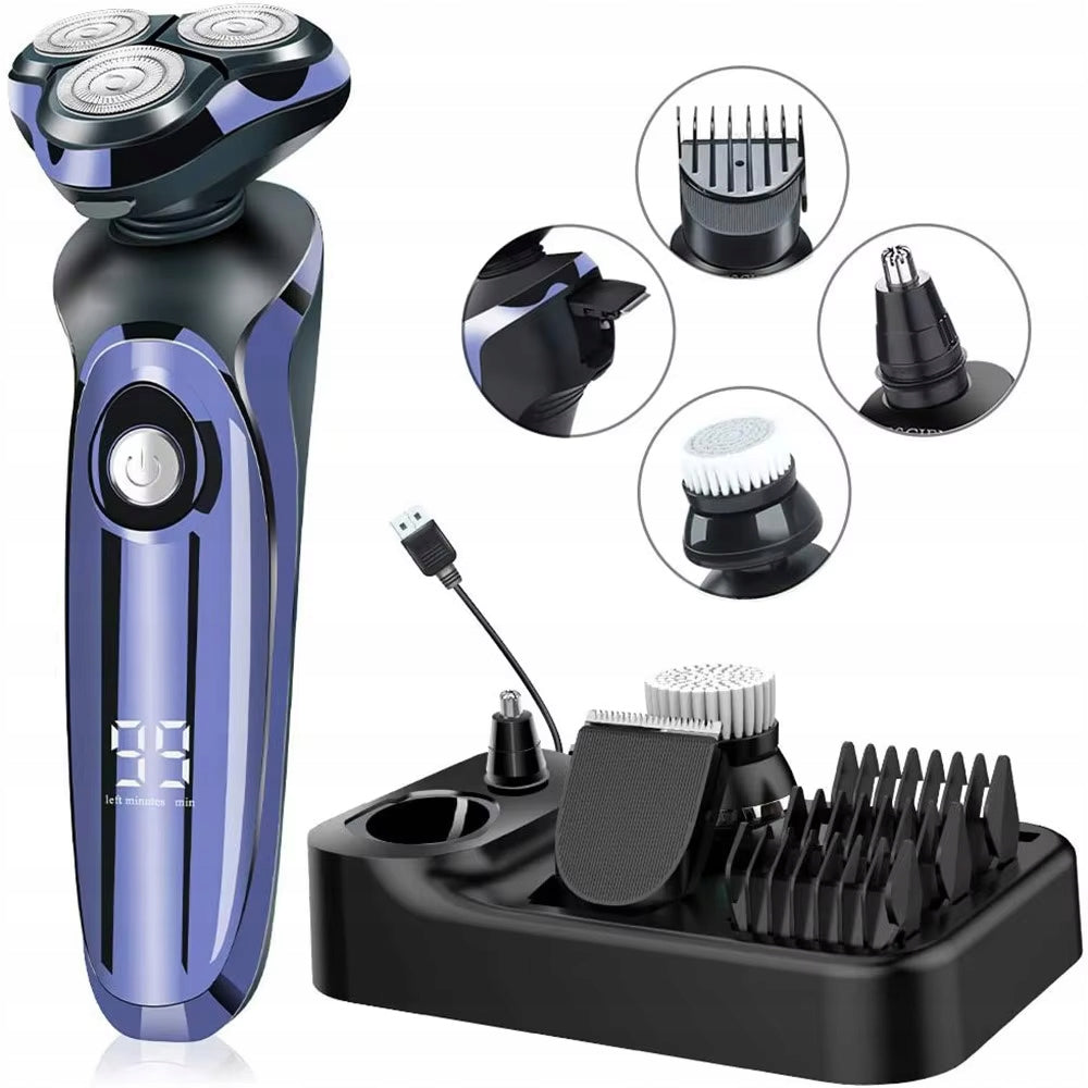 SHAVER MEN'S BEARD SHAVING MACHINE HEAD ELECTRIC TRIMMER 5 IN 1