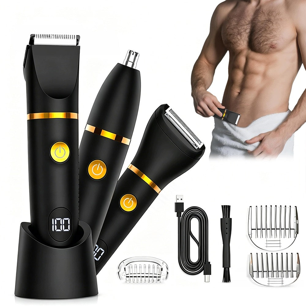 SHAVER MEN'S ELECTRIC BEARD SHAVER BODY BEARD + TRIMMER