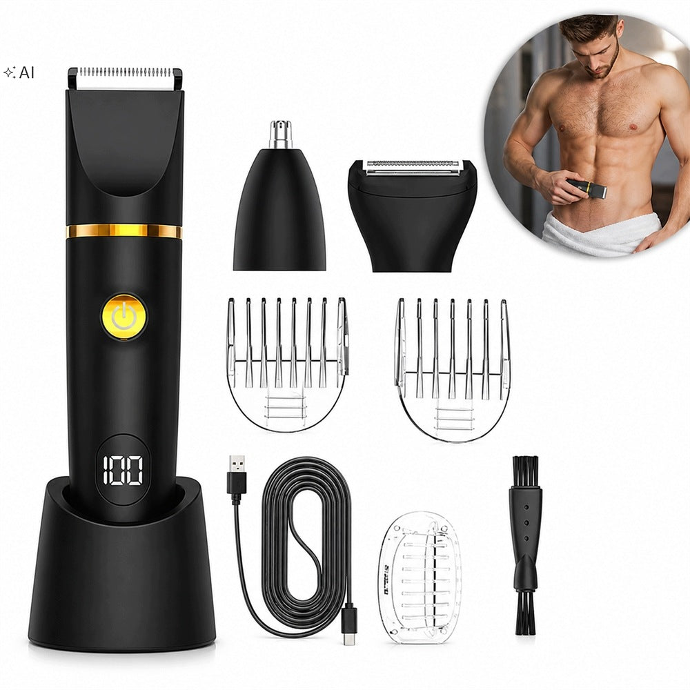 SHAVER MEN'S ELECTRIC BEARD SHAVER BODY BEARD + TRIMMER