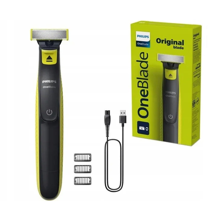 SHAVER PHILIPS ONEBLADE WATERPROOF TRIMMER 3 ATTACHMENTS LARGE BATTERY BLADE Packaging status original