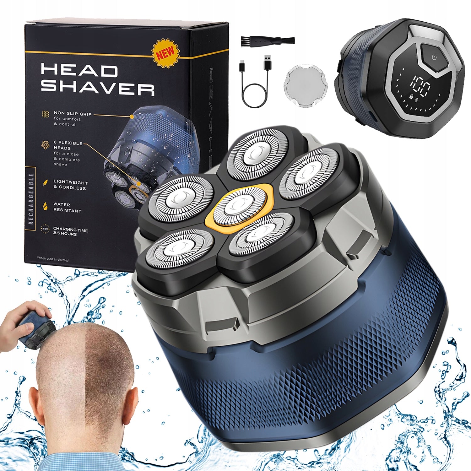SHAVER RAZOR WITH REMOVABLE HEAD COMPACT AND NON-SLIP GIFT