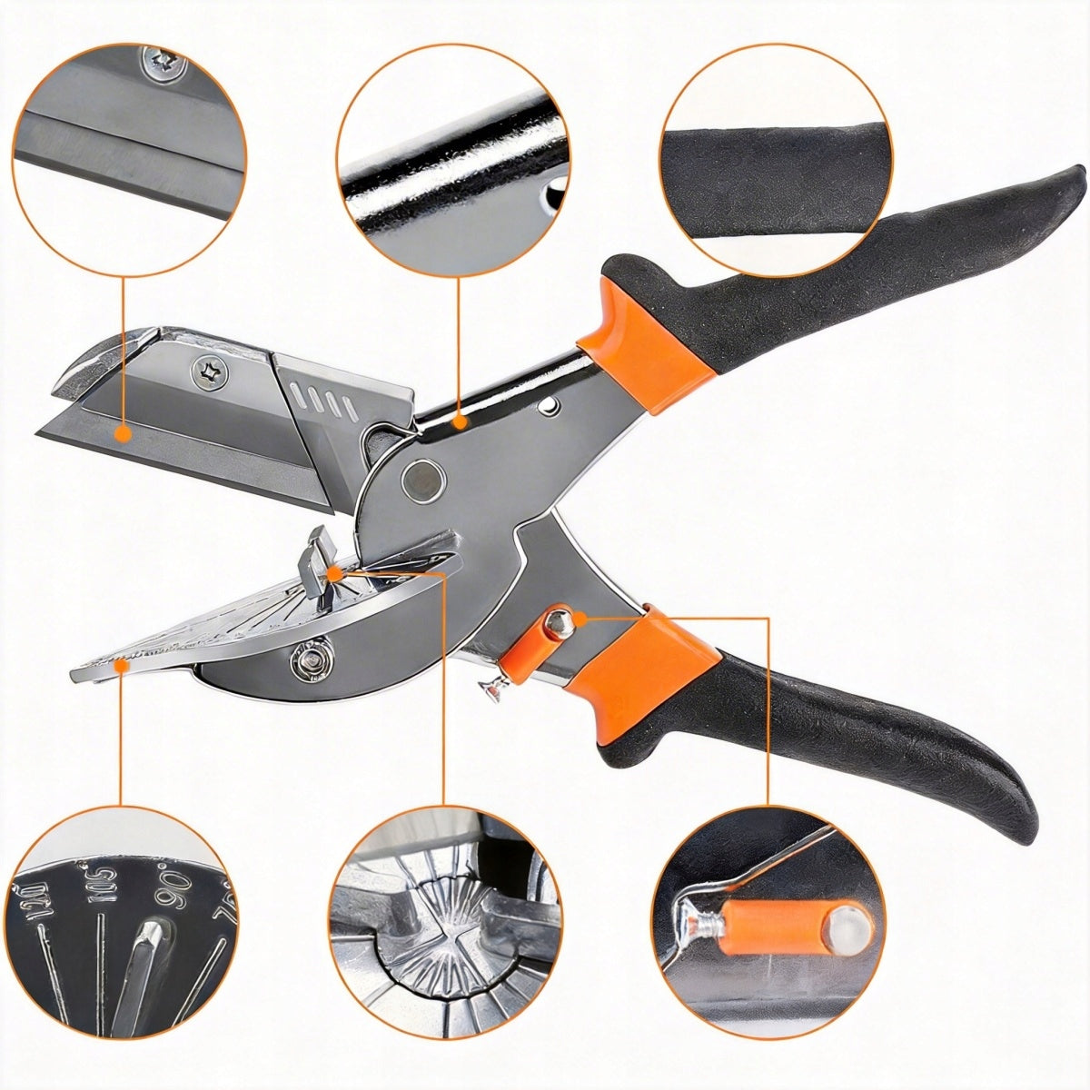 SHEARS FOR ANGLE CUTS OF STRIPS, ANGLE TUBES Kind scissors, clippers