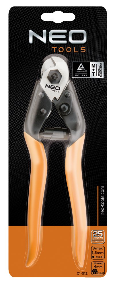 SHEARS FOR CUTTING CABLES AND WIRE 190mm 01-512 NEO Manufacturer code 01-512