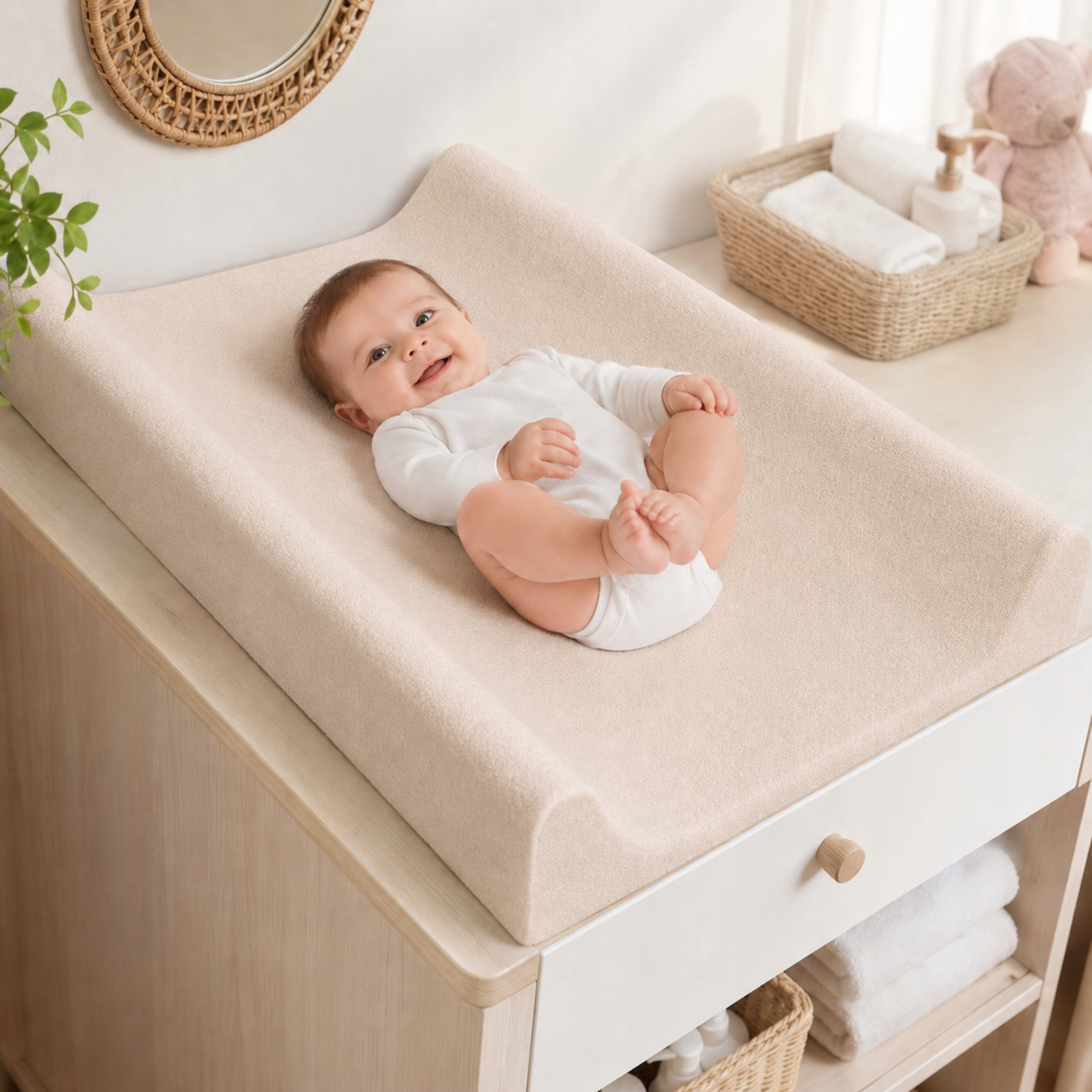 SHEET CHANGING TABLE COVER FOR COT 120X60 BEIGE NUDE Manufacturer code 5901042915091