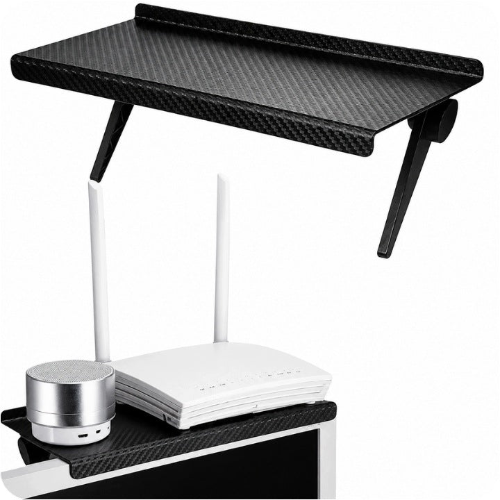 SHELF APPLIED TO TV MONITOR DECODER STAND DVBT ROUTER MODEM ORGANIZER Packaging status original
