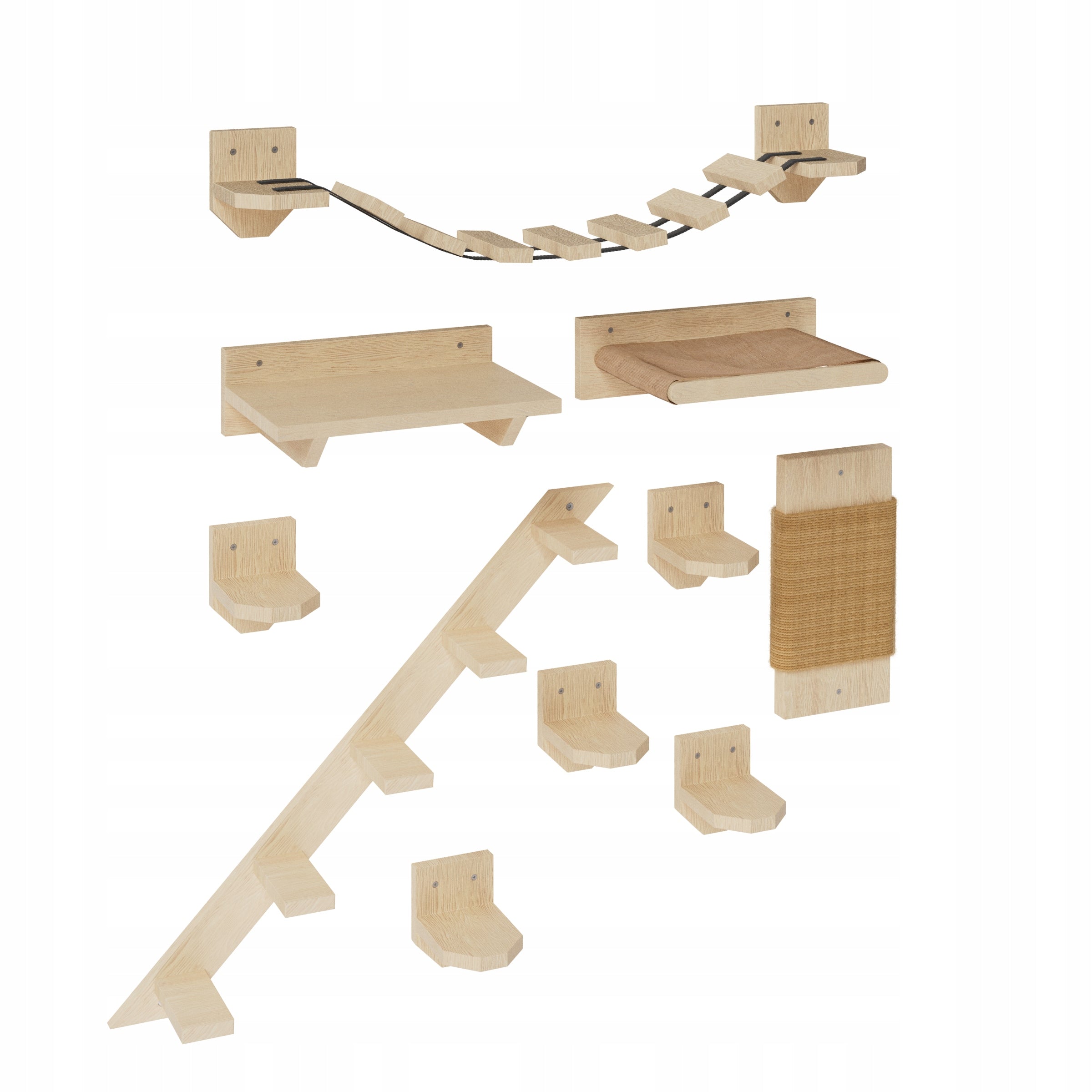 SHELF LARGE WOODEN CAT BED 40 X 27 CM Product width 17 cm