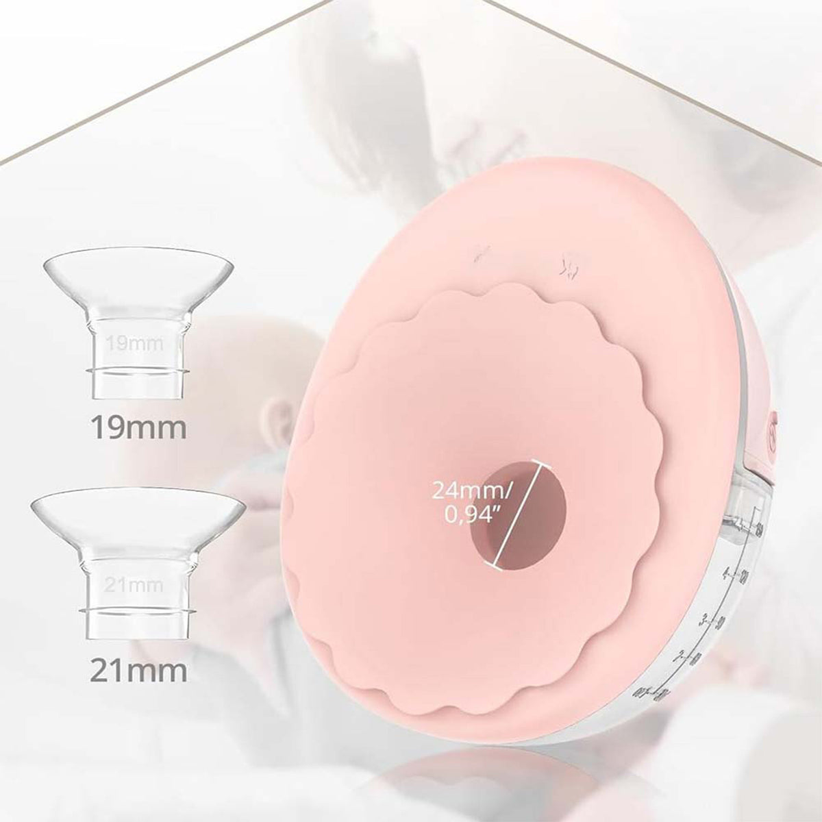 SHELL BREAST PUMP ELECTRIC WIRELESS HANDS FREE 4 MODES 12 SPEEDS Medical device no
