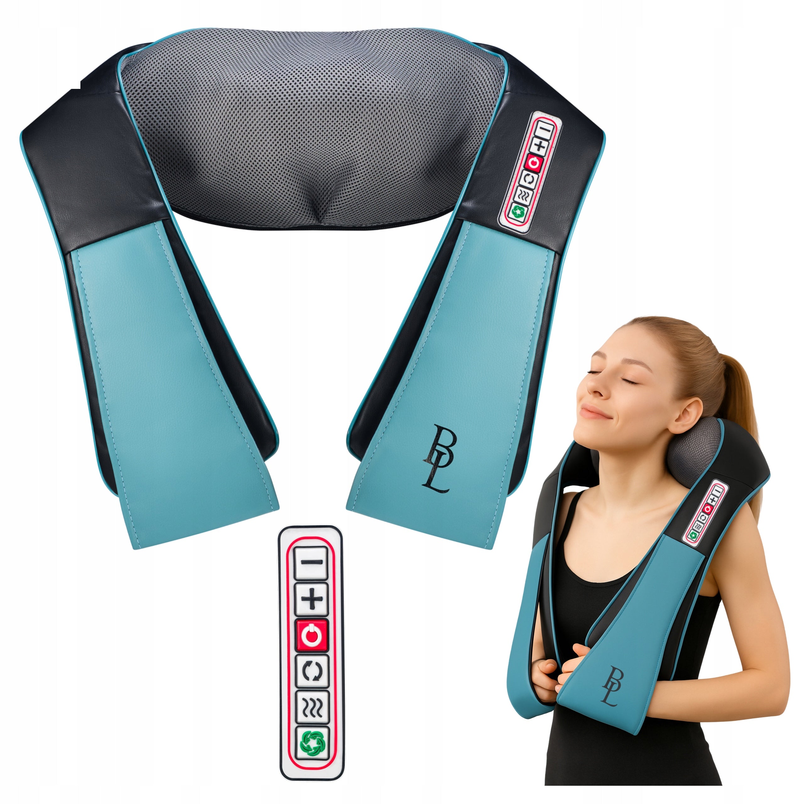 SHIATSU Back Neck Massager 8 Heads LED Heating
