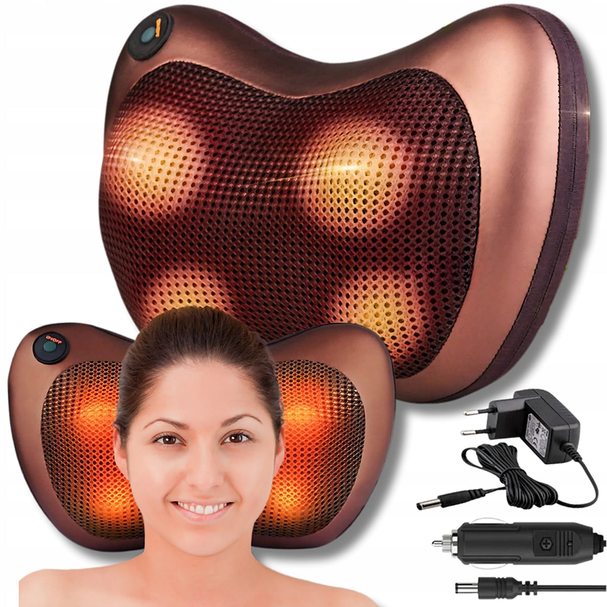 SHIATSU MASSAGE PILLOW FOR BACK NECK MASSAGER