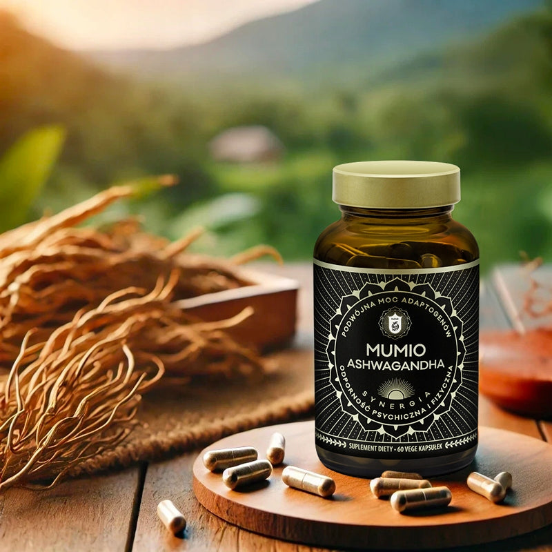 SHILAJIT MUMIO Ashwagandha adaptogen supplement for vitality immunity 60caps Manufacturer code 5906365360252