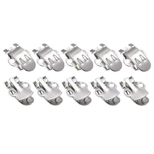 SHOE CLIPS METAL SILVER DECORATIVE DIY CRAFTS 10 PCS.