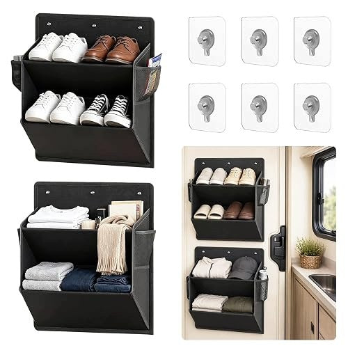 SHOE HOLDER ORGANIZER SELF-ADHESIVE OXFORD MOTORHOME SET OF 2 Brand no brand