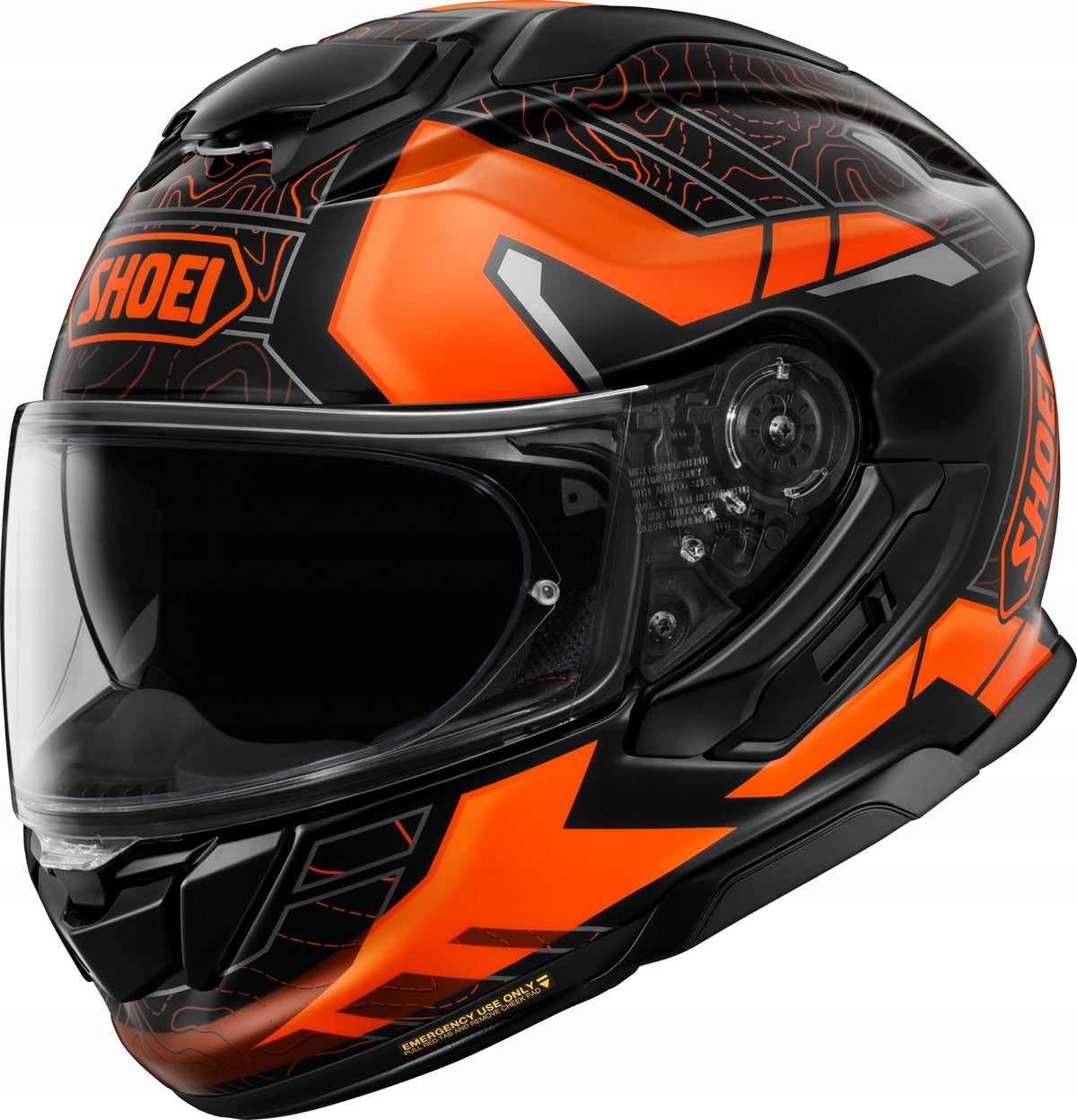 SHOEI GT-AIR 3 HIKE TC-8 MOTORCYCLE HELMET INTEGRAL BLACK ORANGE