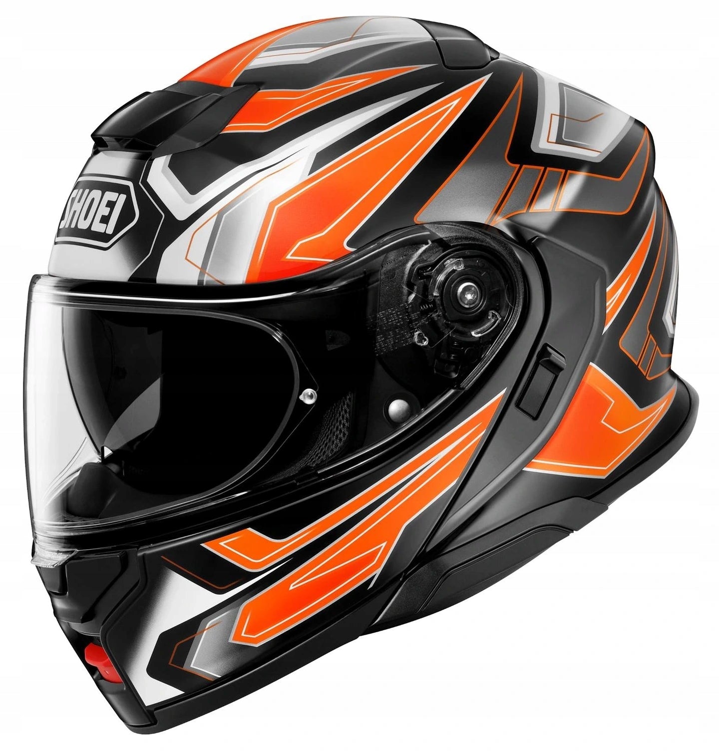 SHOEI NEOTEC 3 ANTHEM TC-8 MOTORCYCLE HELMET JAW BLACK ORANGE