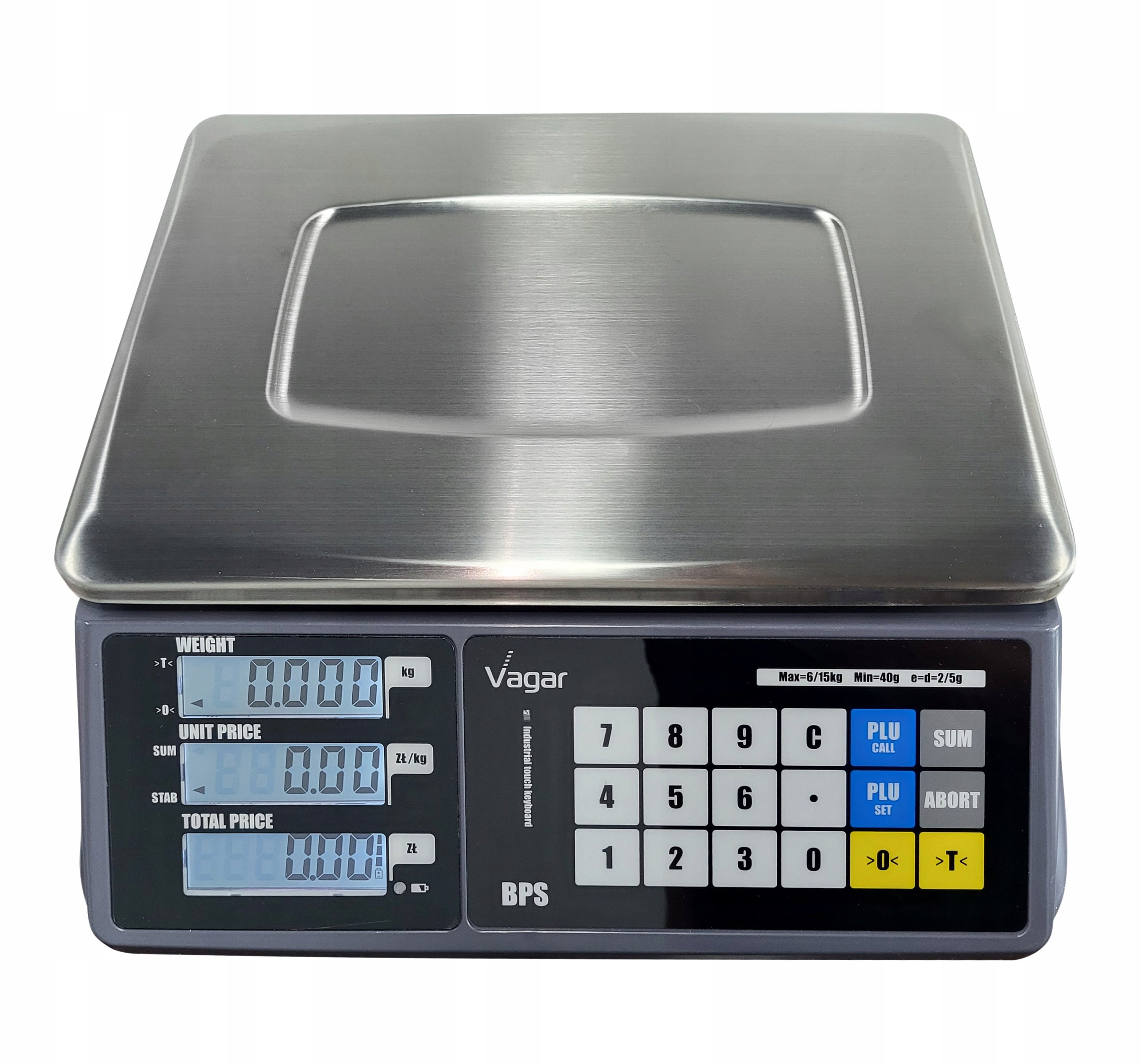 SHOP ELECTRONIC SCALE WITH LEGALIZATION 15KG 30KG COUNTING CALCULATION Manufacturer code BPS15-30