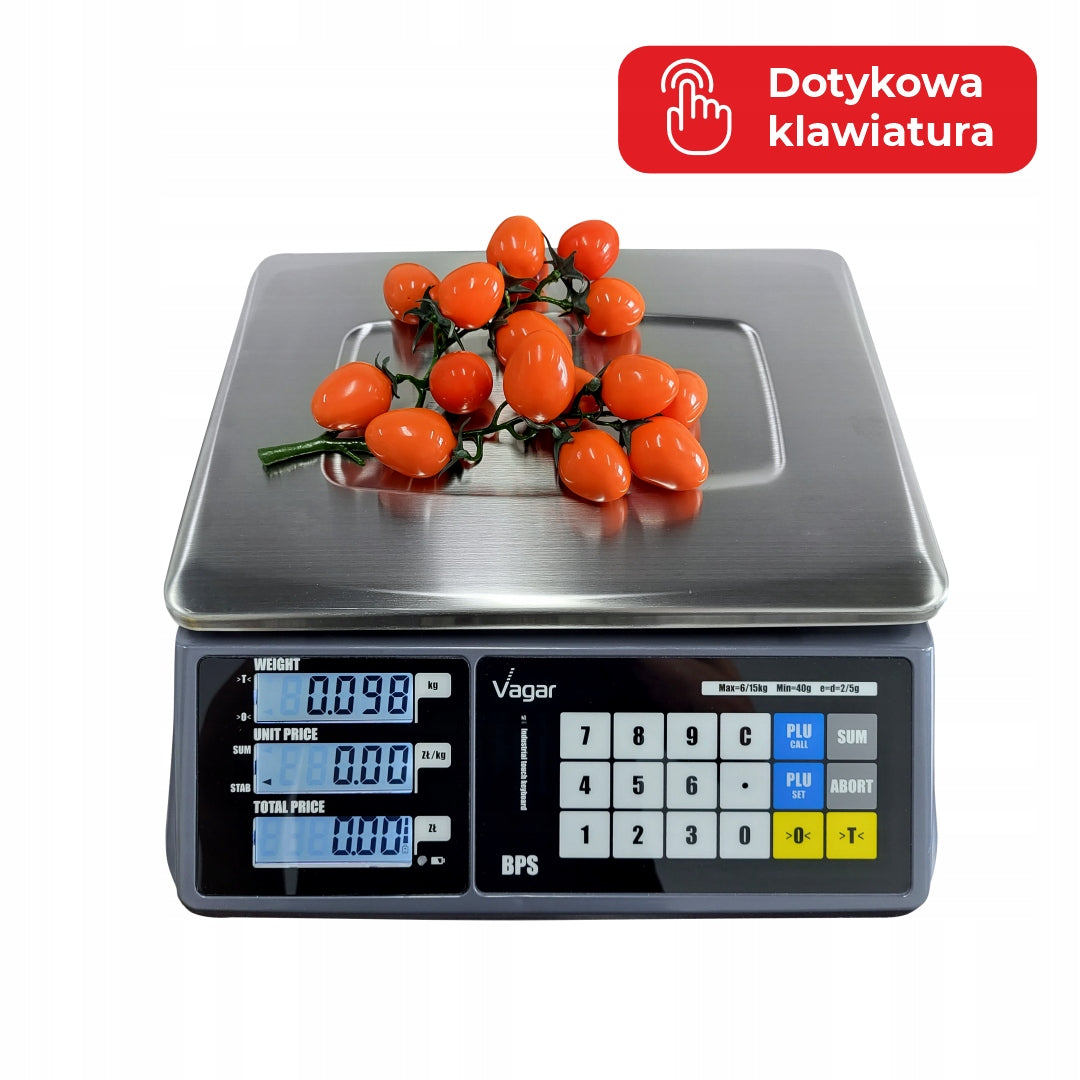 SHOP ELECTRONIC SCALE WITH LEGALIZATION 15KG 30KG COUNTING CALCULATION