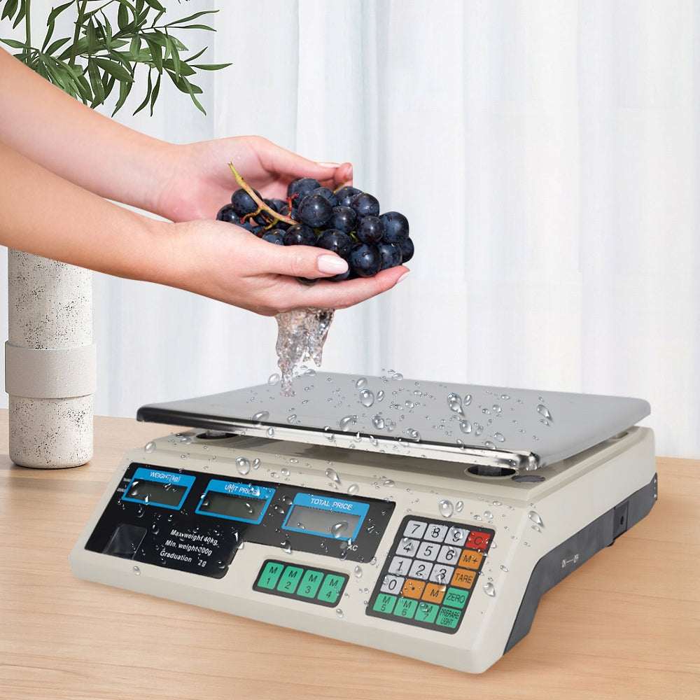 SHOP SCALE 40KG/2g ELECTRONIC KITCHEN CATERING STORAGE Manufacturer code wagi platformowe