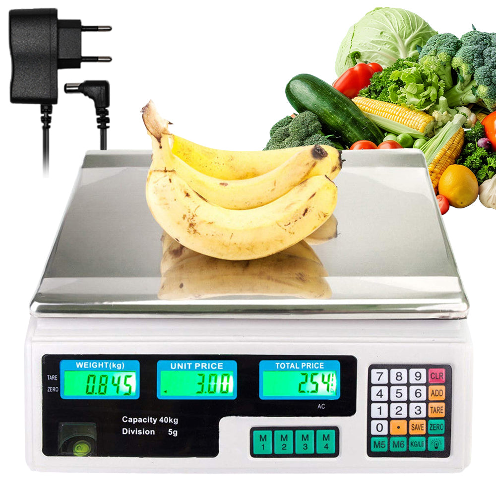 SHOP SCALE 40KG/2g ELECTRONIC KITCHEN CATERING STORAGE
