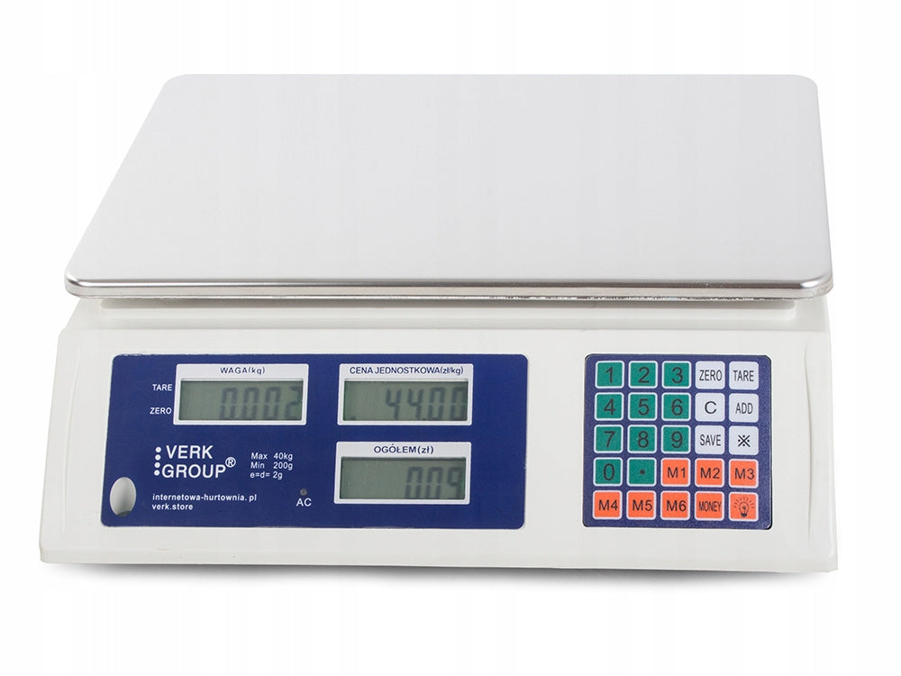 SHOP SCALE ELECTRONIC CALCULATION LCD 40kg ACCURACY 2g Packaging status original