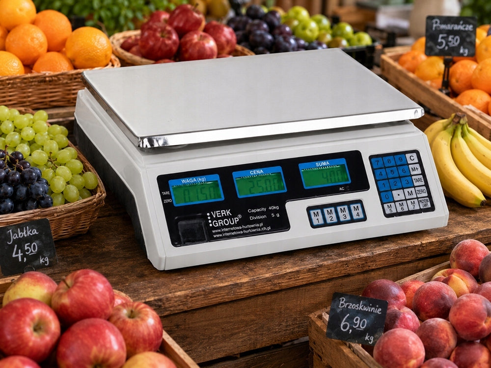 SHOP SCALE ELECTRONIC ELECTRIC CALCULATION LCD 40kg CORDLESS Packaging status original