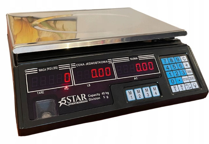 SHOP SCALE ELECTRONIC STORAGE LCD 40kg/2g