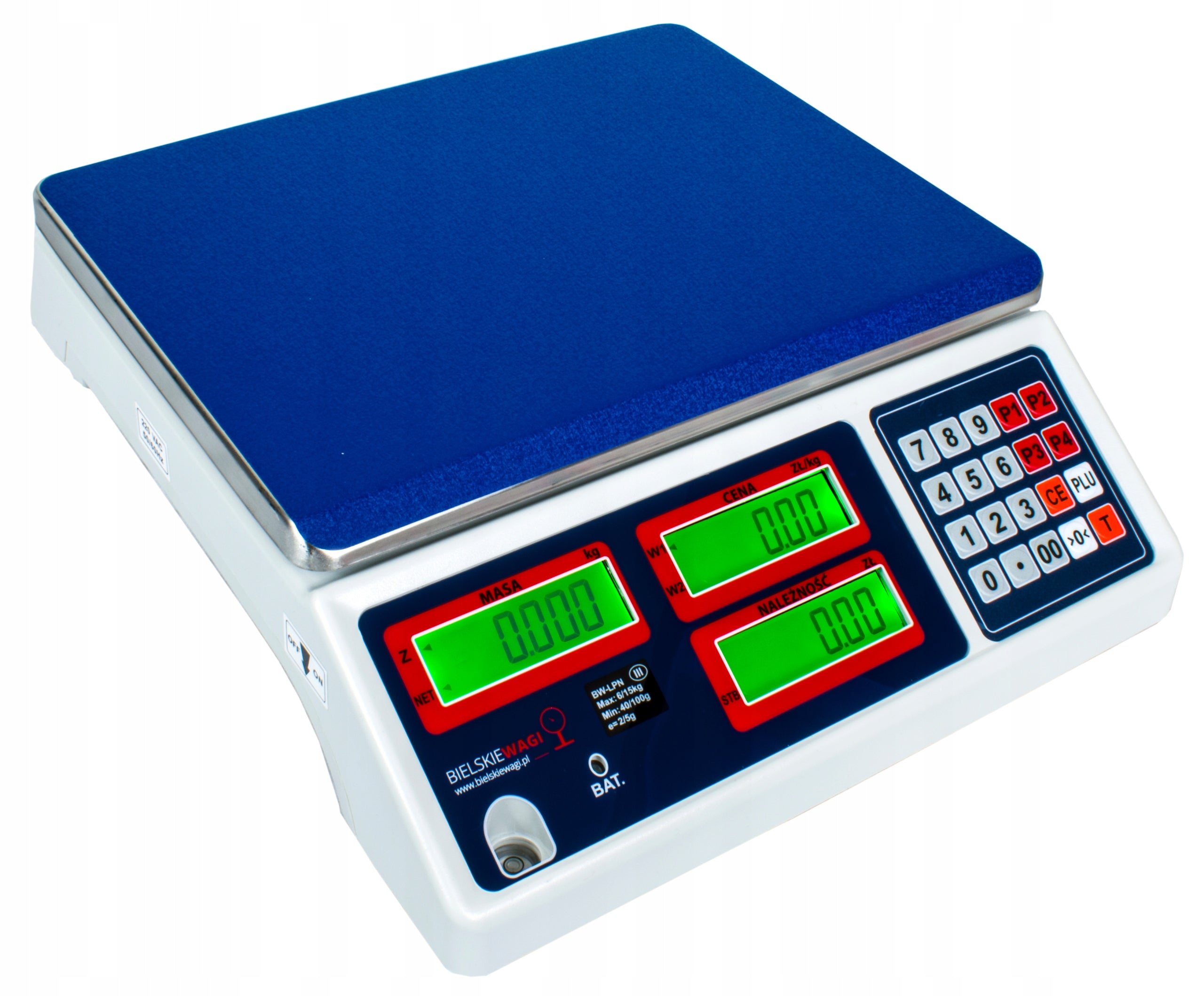SHOP SCALE WITH LEGALIZATION 30KG CALCULATION ELECTRONIC BIELSKIE WAGI Manufacturer code BW-LPN 30KG