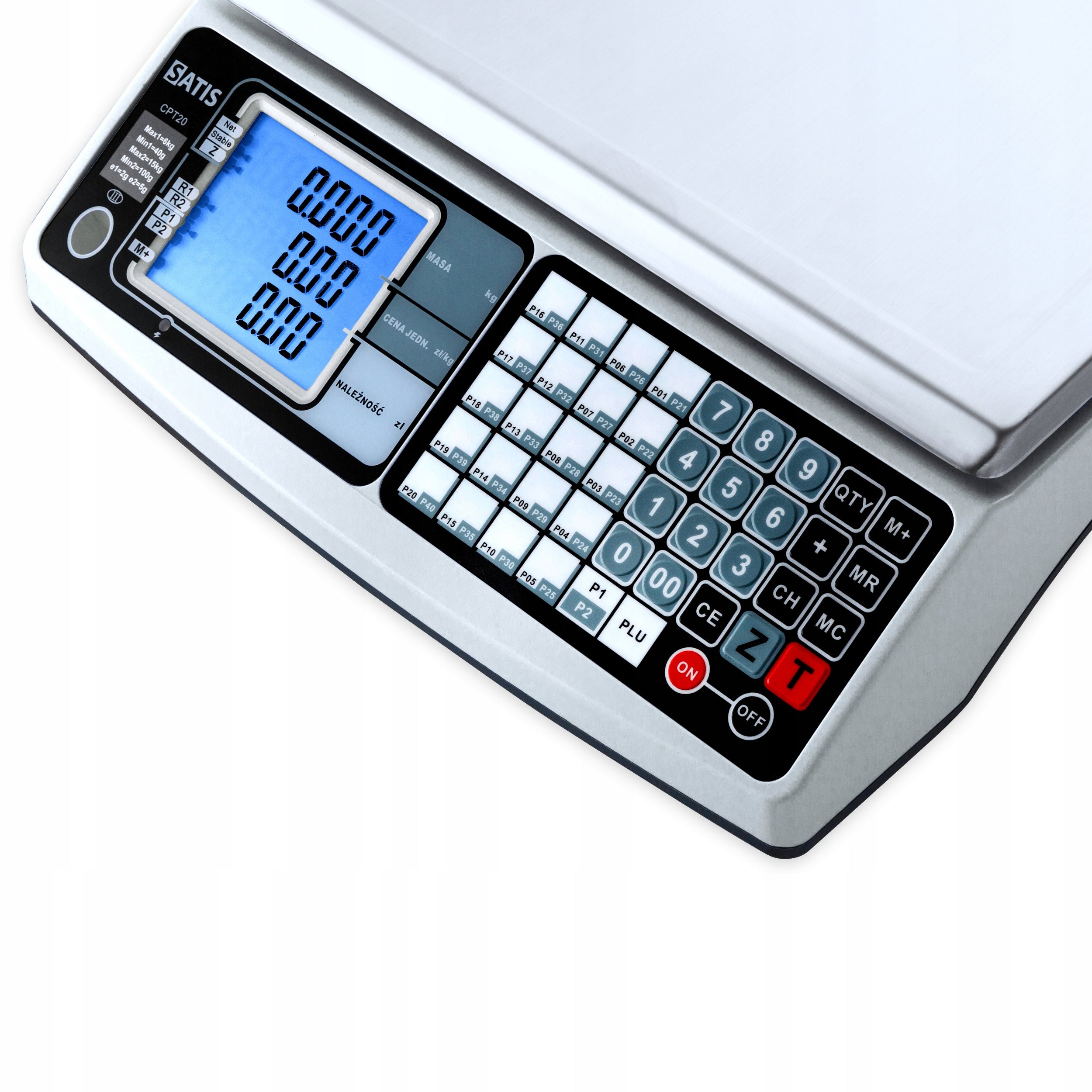 SHOP SCALE WITH LEGALIZATION COUNTING THE PRICE UP TO 30KG ELECTRONIC DIGITAL Manufacturer code CPT-20 15/30kg