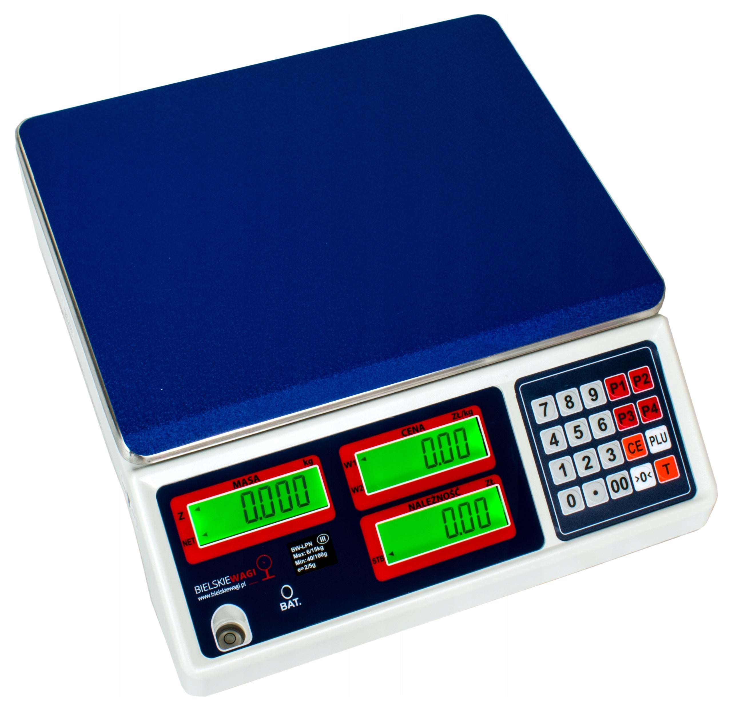 SHOP SCALE WITH LEGALIZATION UP TO 15KG ELECTRONIC CALCULATION FOR THE STORE Manufacturer code BW-LPN 15KG
