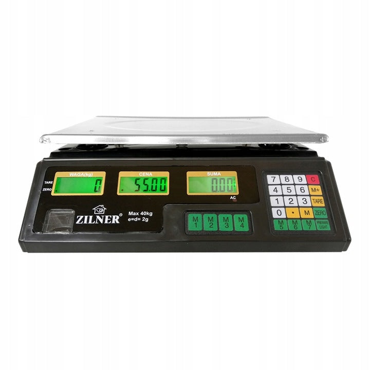 SHOP STORAGE SCALE 40 kg / 2g ELECTRONIC VERY GOOD CHARGING CABLE Manufacturer code waga 40 kg