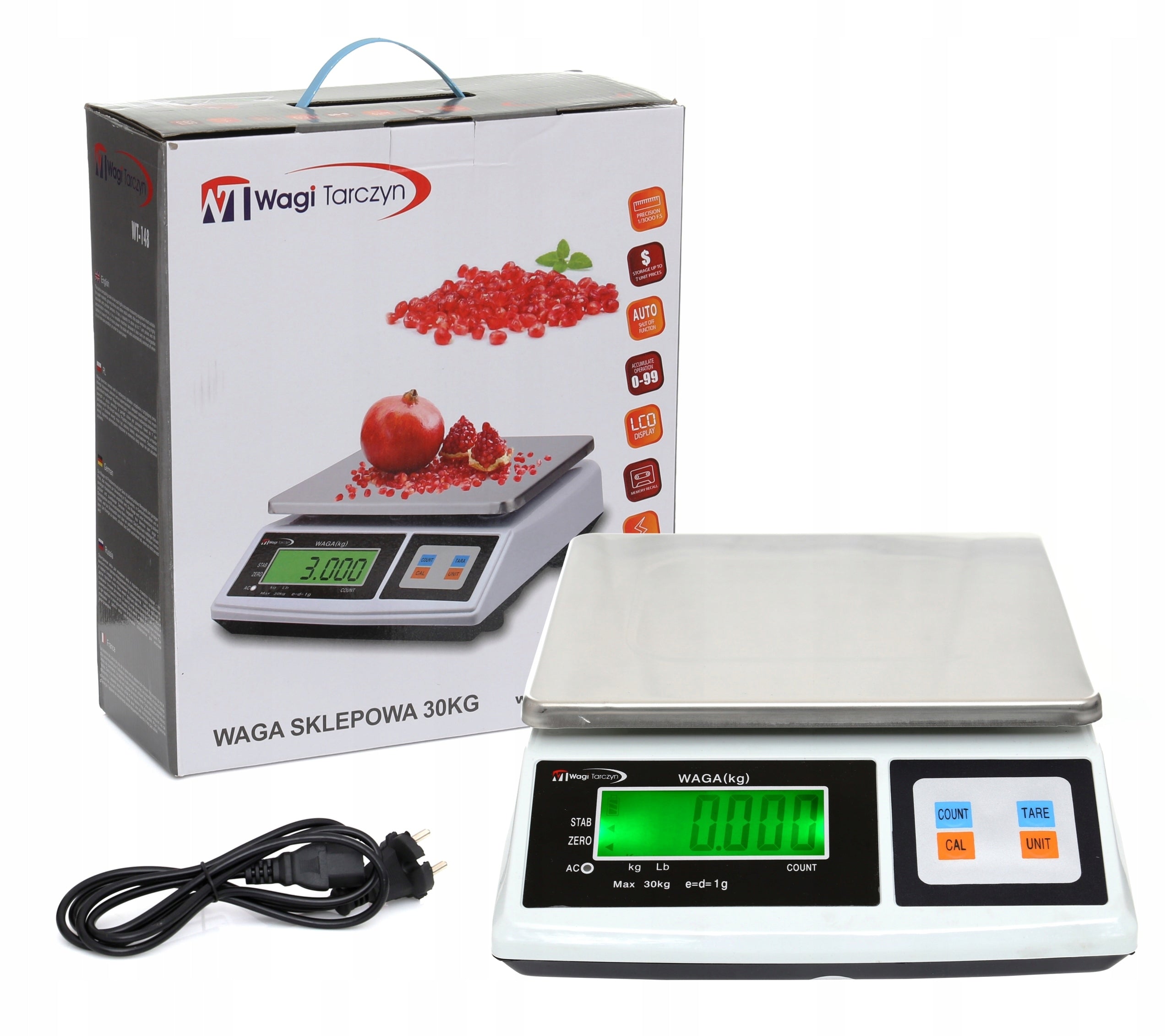 SHOP WEIGHT 30KG 1g ELECTRONIC COUNTING PIECES EAN (GTIN) 5905481540302