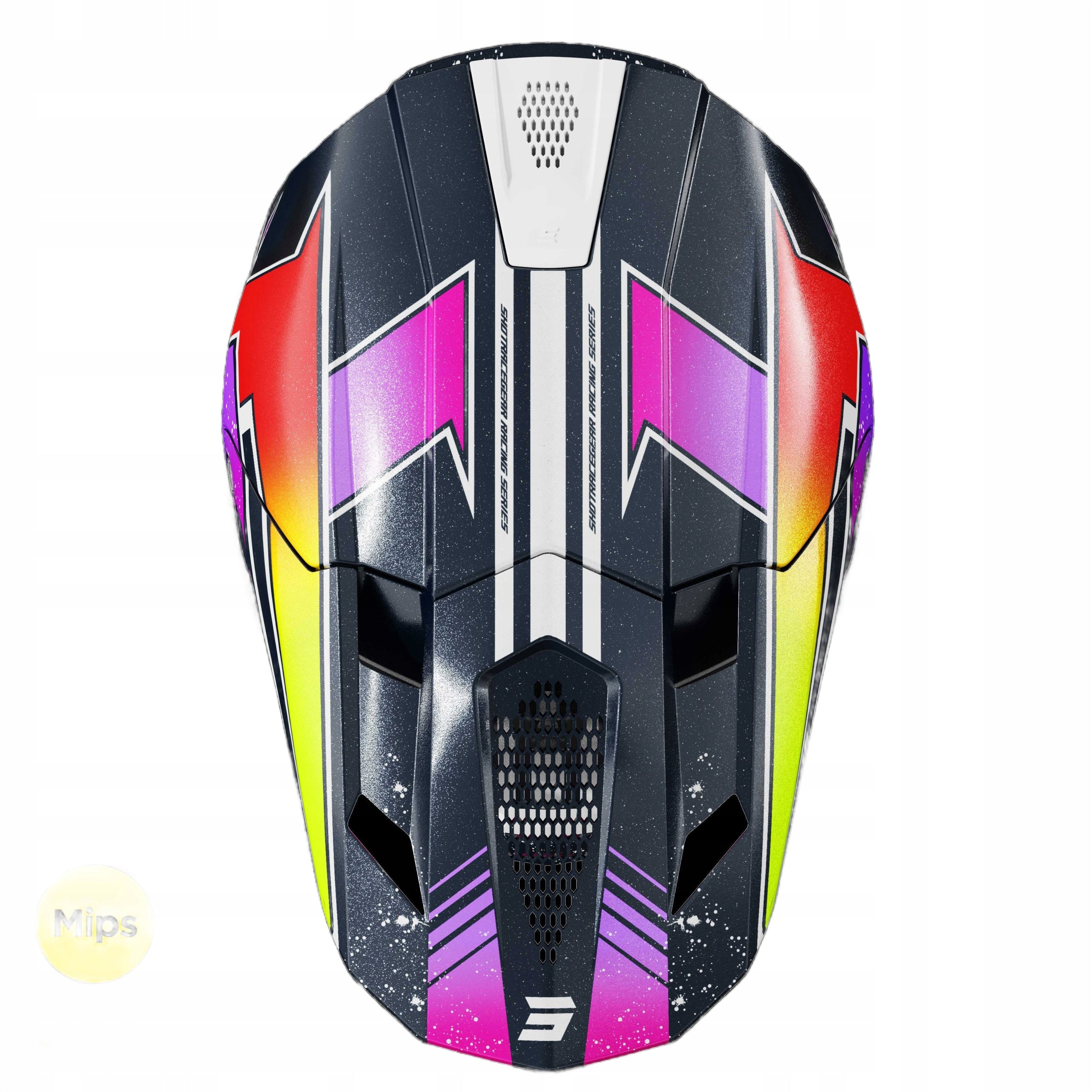 SHOT LITE RACING Motocross/ATV Helmet - Blue/Yellow Pearly - Size S A05-21OA-B01-08 Manufacturer no brand