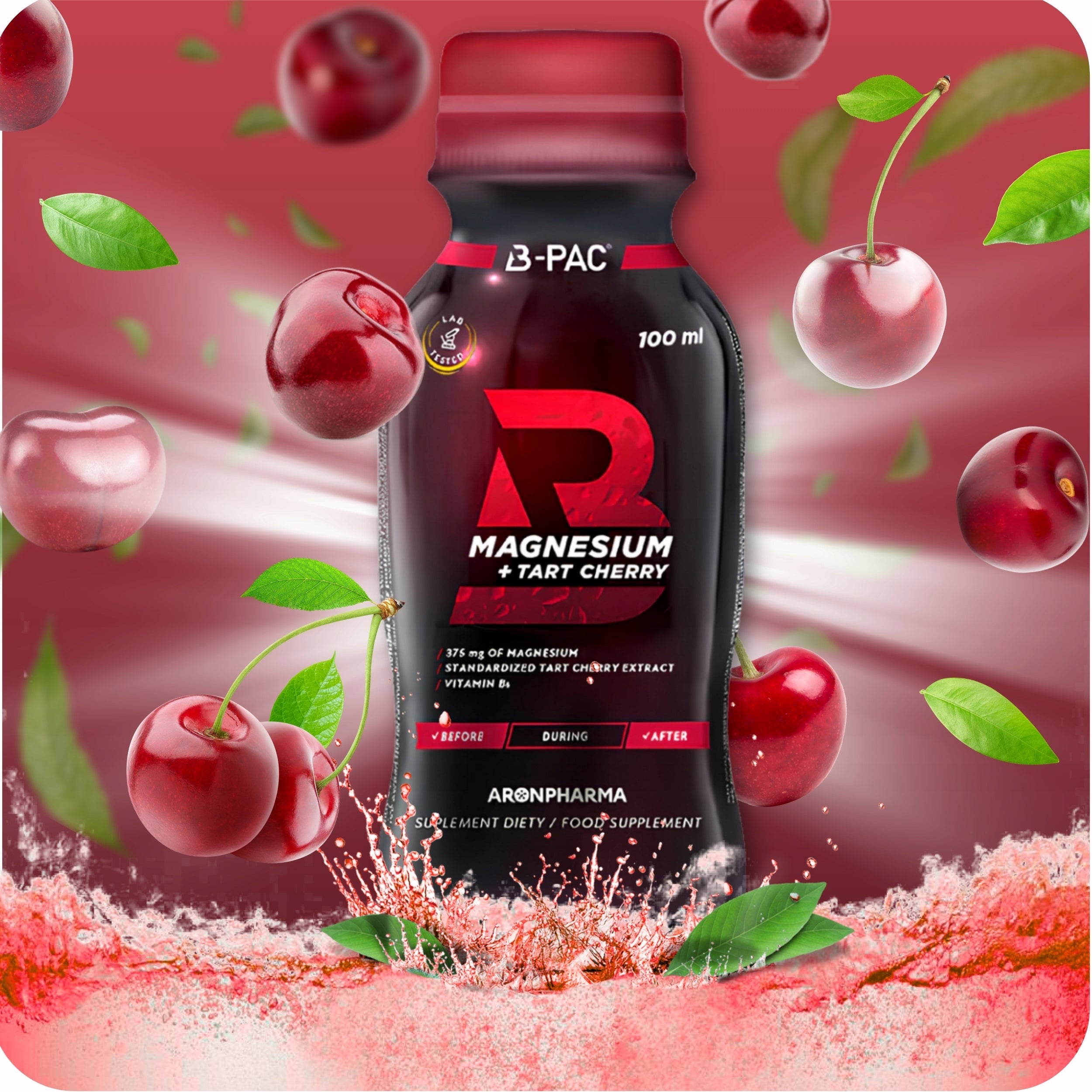 SHOT MAGNESIUM VITAMIN B6 CONTRACTIONS ENERGY REGENERATION TART CHERRY 100ml Packaging status original