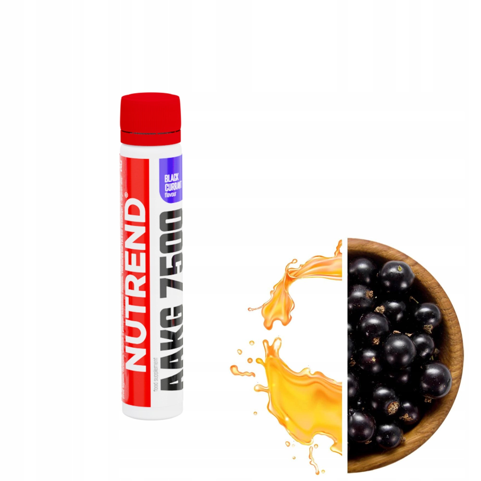 SHOT NUTREND AAKG 7500 25 ML L-ARGININE BLACKCURRANT AMINO ACIDS Expiration date at least six months from the date of purchase