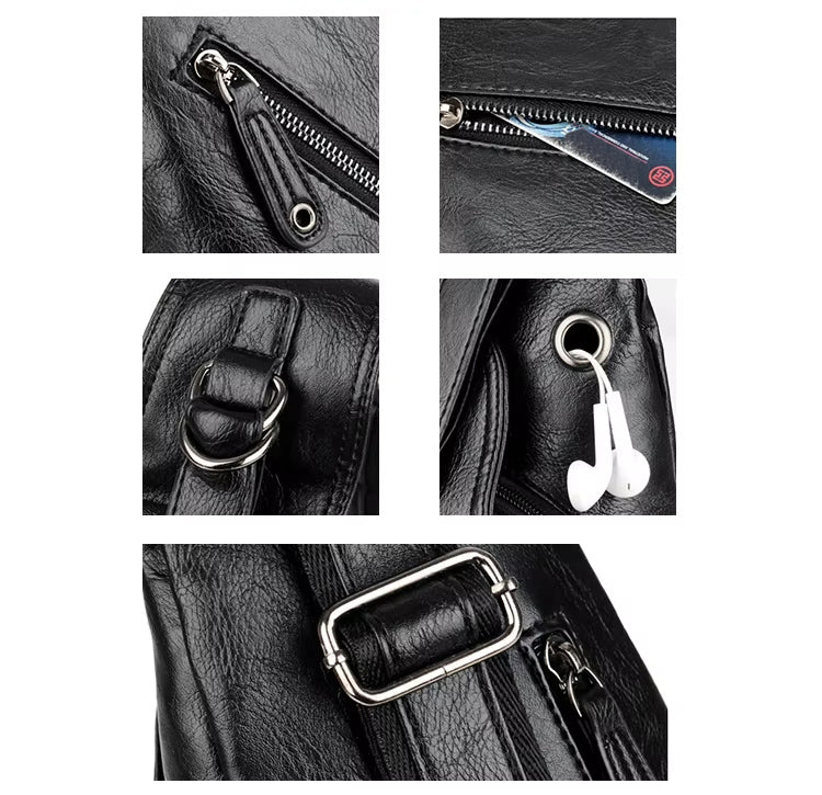 SHOULDER BACKPACK MEN'S SACHET LIGHT WITH POCKET BLACK Brand no brand