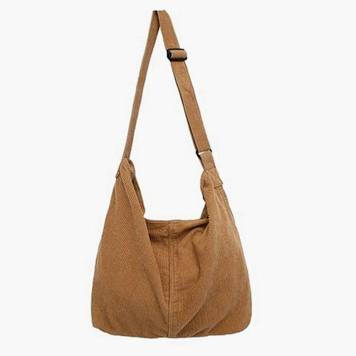 SHOULDER BAG MATERIAL BROWN RETRO FOR SCHOOL OFFICE 30L for home