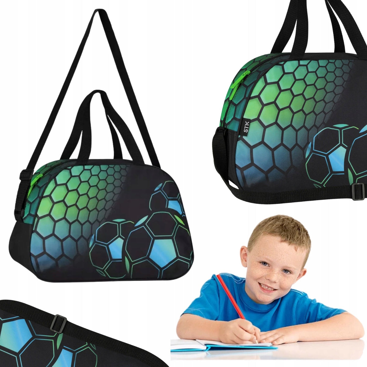 SHOULDER BAG STARPAK FOOTBALL CHAMELEON SCHOOL GIRL