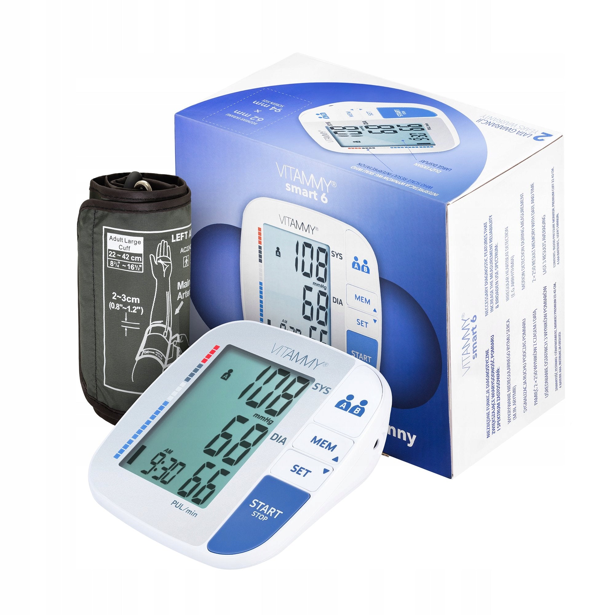 SHOULDER BLOOD PRESSURE MONITOR 22-42CM VITAMMY SMART 6